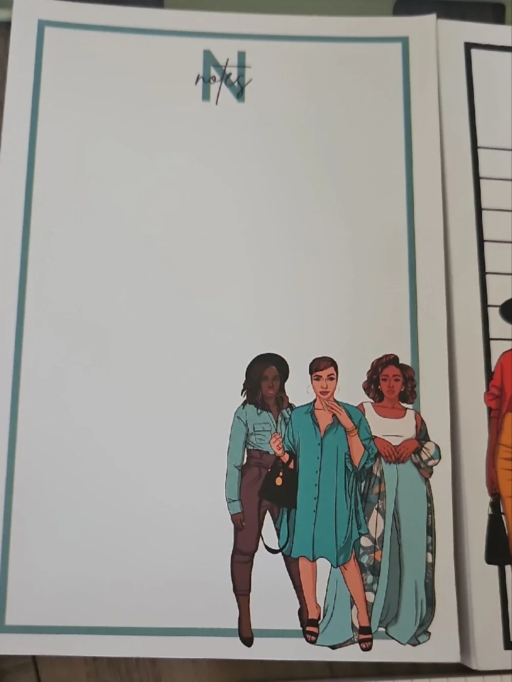 Fashion-Illustrated Notepad Set -New